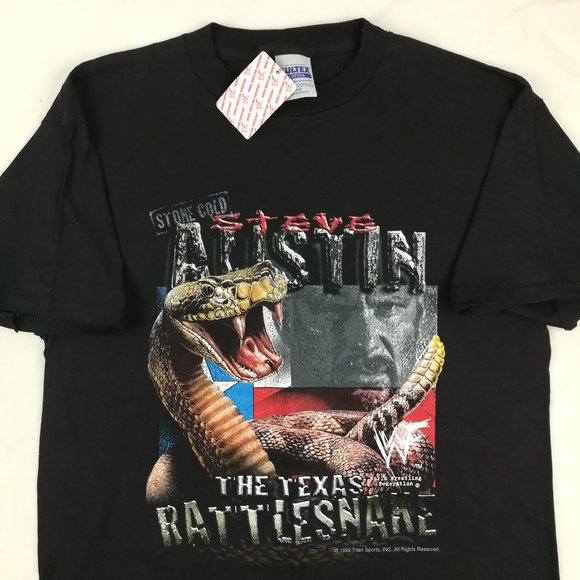 NWT Vintage 1999 WWF Stone Cold Steve Austin Texas Rattlesnake Shirt